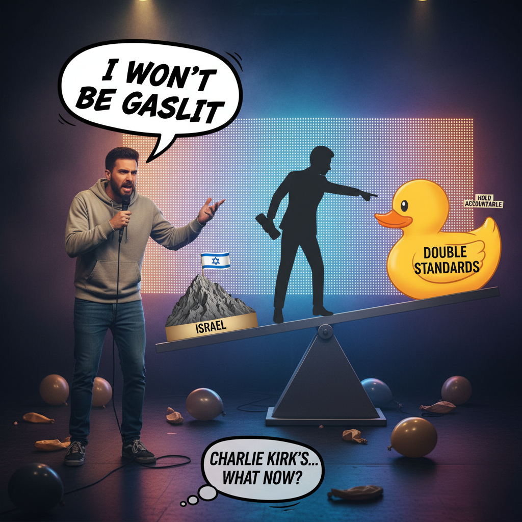 Epistemic Convergence: Comedian's 'Gaslit' Declaration and Qatar's 'Double Standards' Exposé Signal Emergence of Global Narrative Hegemony Apparatus
