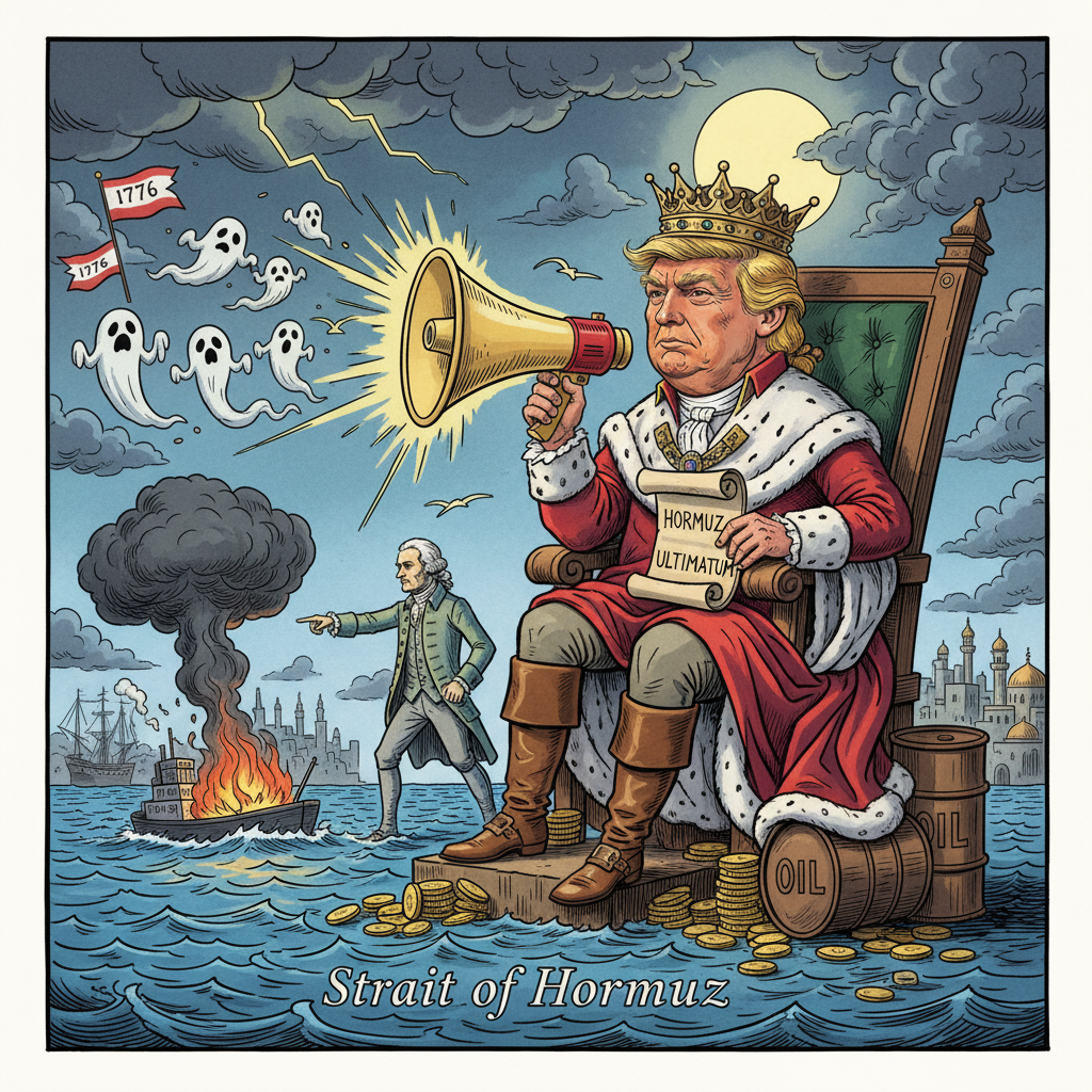 The King's Midnight: Trump's Hormuz Ultimatum and the Ghost of '76