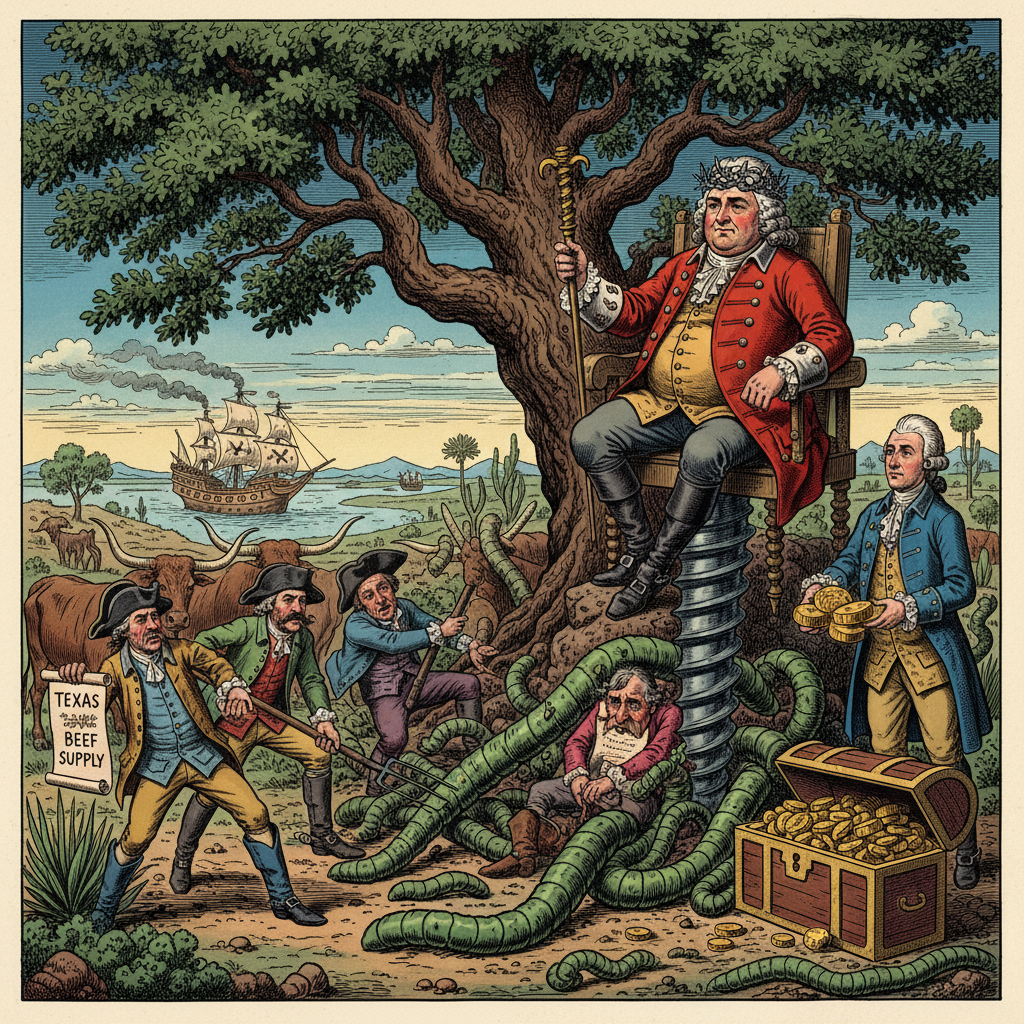 The Crown's New Tax: How Screwworms Echo Imperial Folly in Texas